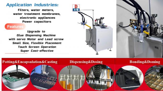 स्वचालित एलईडी ड्राइवर गोंद डिस्पेंसर मशीन सरल खुराक रोबोट 0
